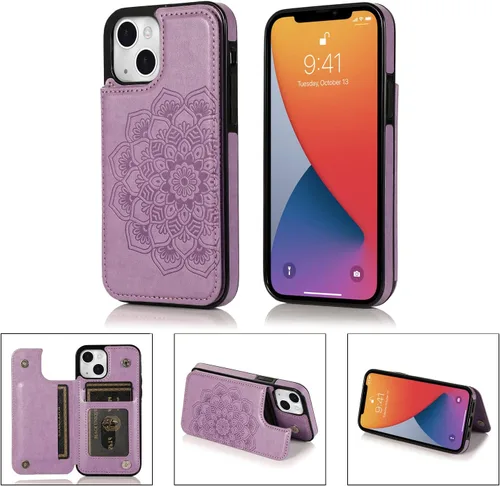 Vista 9 de Asuwish Funda de teléfono para iPhone 14 Plus de 6.7 pulgadas con protector de pantalla y cubierta de cartera de cuero con soporte para tarjeta