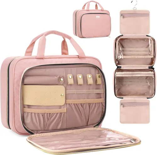 Vista 15 de Neceser de viaje con organizador de joyas, Beige