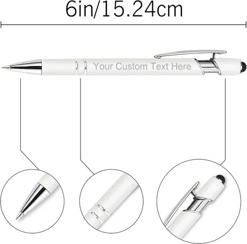 Vista 2 de Bolígrafos personalizados personalizados con grabado gratuito a granel con mensaje de nombre, bolígrafos personalizados para negocios, oficina