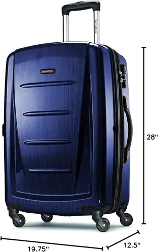Vista 236 de Samsonite Winfield 2 Equipaje rígido con ruedas giratorias, Azul profundo, Juego de 3 piezas (20/24/28)
