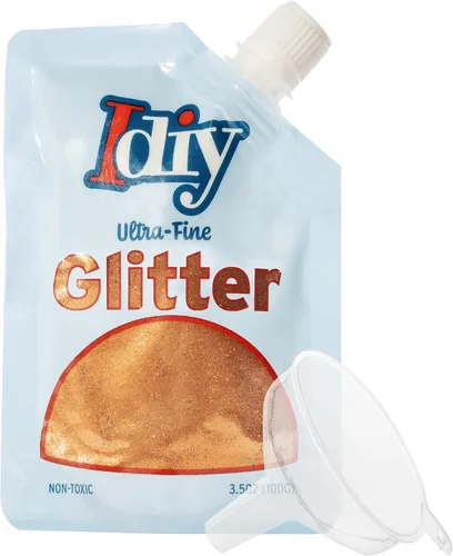 Vista 27 de iDIY - Brillantina ultra fina azul aguamarina (3.5 onzas), purpurina extrafina con bolsa de boquilla fácil de verter y embudo para resina, slime