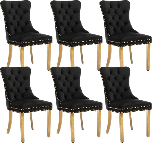 Vista 44 de Juego de 2 sillas de comedor de terciopelo beige, modernas sillas de cocina tapizadas