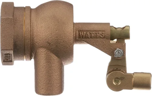 Vista 10 de Watts Serie 500 Válvula de flotador de bronce resistente de 1/2", entrada roscada NPT hembra, Montaje en pared de tanque, Brida mecanizada, Brazos