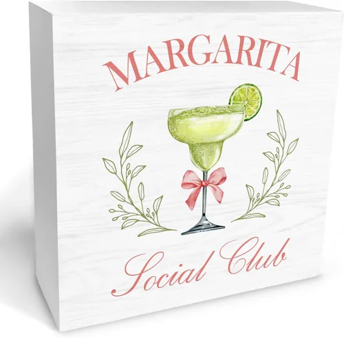 Vista 8 de Bloody Mary Bar - Letrero de madera para decoración de escritorio, regalos para amantes de los cócteles, Bloody Mary Cocktail Bloody Mary