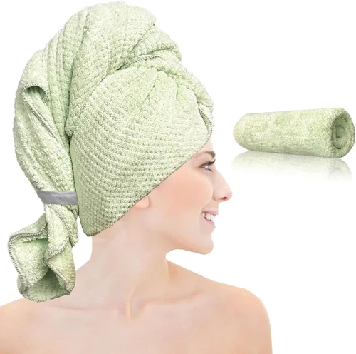 Vista 15 de Chloven Jumbo - Toalla de microfibra grande para cabello grueso para mujer