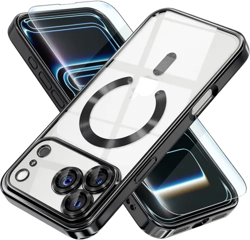 Vista 103 de Misea Funda magnética para iPhone 14 compatible con MagSafe [nunca amarillenta] [protección contra caídas de grado militar] protector completo