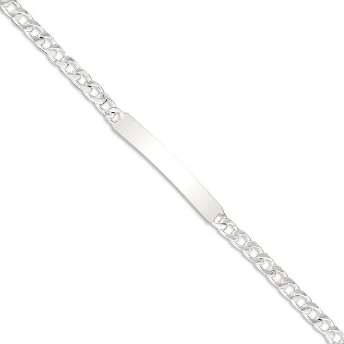 Vista 9 de 925 Sterling Silver Engraveable Curb Link Id Bracelet Fine Jewelry For Women Gifts For Her