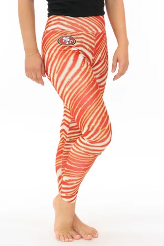 Vista 2 de Zubaz NFL Mallas para mujer de longitud completa de cintura alta básica 1.0