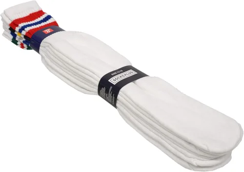 Vista 2 de PH Calcetines deportivos clásicos de tres rayas para hombre, talla 13-15 (4 pares), Variado
