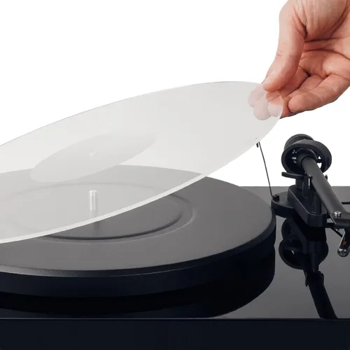 Vista 12 de Tapete acrílico para tocadiscos – 11.75 pulgadas de disco de vinilo negro – Tapete acrílico mecanizado de precisión con hueco de etiqueta