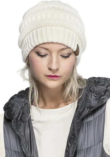 Vista 3 de ScarvesMe Juego de 3 gorros y bufandas de punto con forro polar para mujer