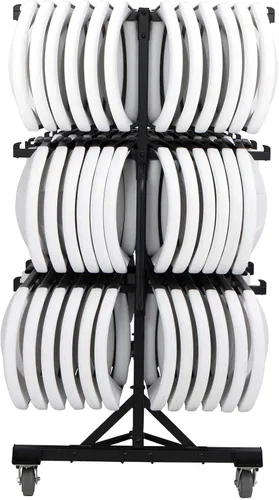 Vista 2 de LIFETIME Carrito de almacenamiento de silla vertical, acero aleado, negro