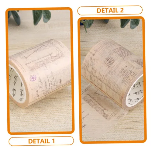 Vista 7 de 2 rollos de calcomanías decorativas para álbumes de recortes, cinta washi multiusos, cinta autoadhesiva, cinta adhesiva de papel gótico, cinta
