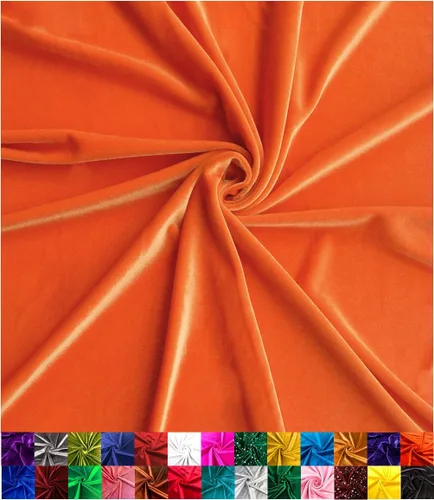 Vista 23 de Barcelonetta Tela de terciopelo elástico Lujo y suave Tela de terciopelo Rollo de 60 pulgadas de ancho 10% elastano Costura, ropa