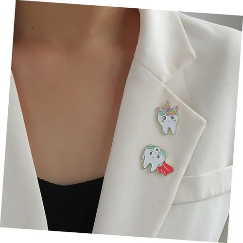 Vista 9 de SOIMISS 25 mochilas con broche de dientes en vestidos a granel trajes pin estético esmalte dental dentista pin dentista regalo accesorios de gusto