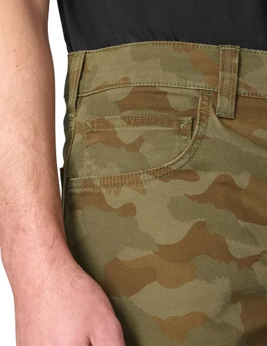 Vista 3 de Carhartt - Pantalón Rigby corte recto relajado para hombre verde army camuflado