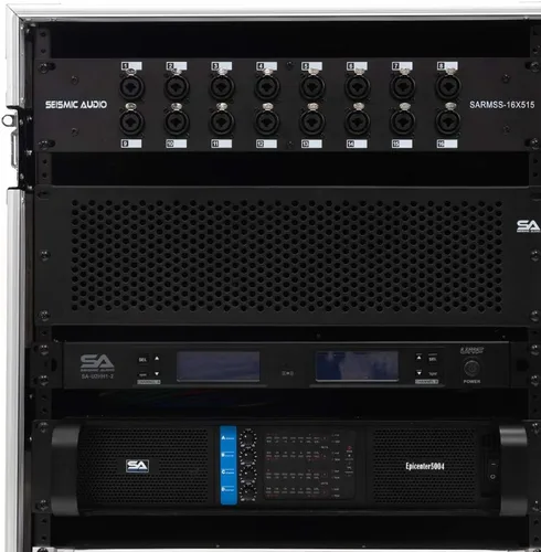 Vista 7 de Seismic Audio - 12 Space Pro Audio DJ Road Rack Case con ruedas - 12U Pro Tour Grade Rack