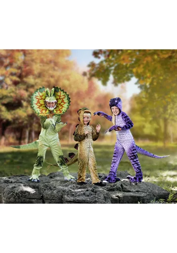 Vista 6 de Disfraz de Dilophosaurus para niños Multicolor