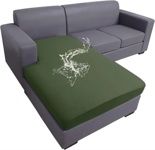 Vista 10 de hyha Fundas de cojín impermeables para sofá, funda elástica para asiento de sofá para perro, lavable, antideslizante, impermeable, fundas de cojín