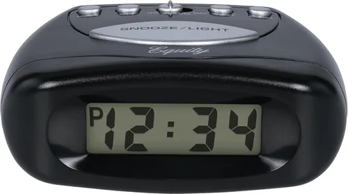 Vista 8 de Equity by La Crosse Reloj despertador LCD Snooze, negro