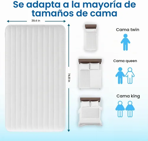 Vista 6 de Sistema de enfriamiento de cama B10, almohadilla de colchón de algodón para Blanco