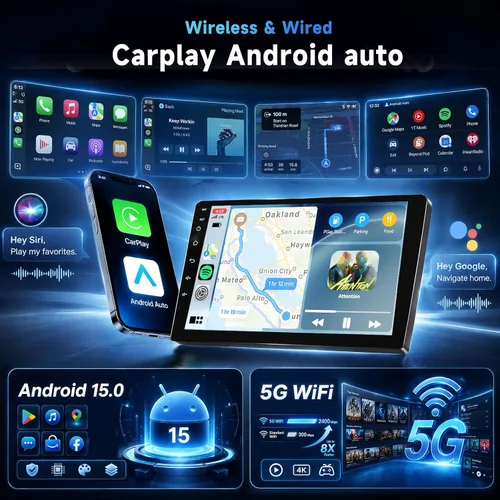 Vista 3 de Radio de coche 2G+64G para Toyota Camry 2006-2011 con Carplay/Android Auto