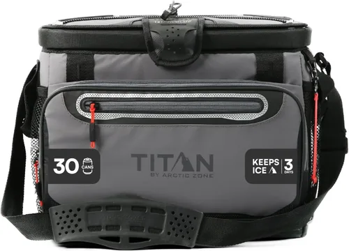 Vista 24 de Titan by Arctic Zone Deep Freeze Cooler - Zipperless Hardbody Cooler - Deep Freeze Insulation, HardBody Liner, and SmartShelf