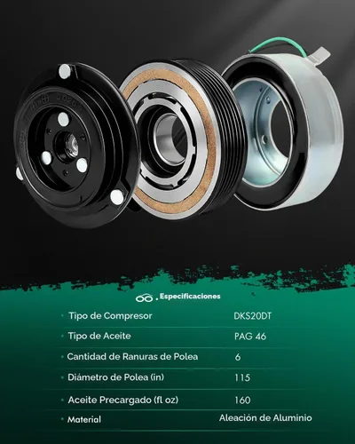 Vista 8 de SCITOO Embrague de CA para Ford F-150 5.0L 2011 2012 2013, para Ford Lobo 5.0L 2011 2012 2013 2014 2015 2016 2017, para Lincoln Mark LT 5.0L 2011
