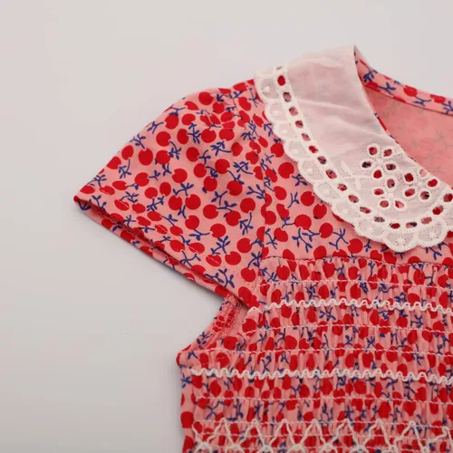Vista 3 de HOMAGIC2WE Vestido de manga corta para niñas pequeñas, casual, de algodón, básico, túnica