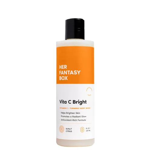 Vista 10 de Her Fantasy Box Gel de baño hidratante con vitaminas corporales: limpiador multivitamínico con vitaminas A, B6, C y E, hidratante y pH equilibrado