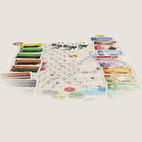 Vista 4 de Juego de mesa 1800 China (edición revisada) Juego de estrategia de construcción de rutas de red de trenes Juego familiar para niños y adultos
