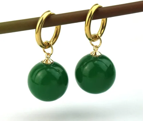 Vista 2 de KANGSHUN Pendientes de gota de ágata de anime Goku con clip