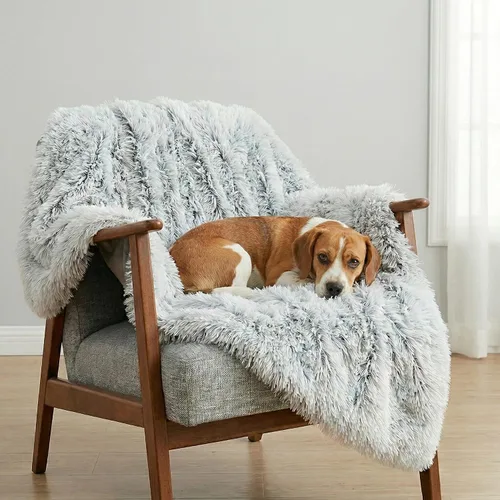 Vista 11 de PJYuCien Manta de perro para perros, cachorros y mascotas, ligera y portátil, manta de forro polar esponjoso, manta de felpa súper suave para sofá