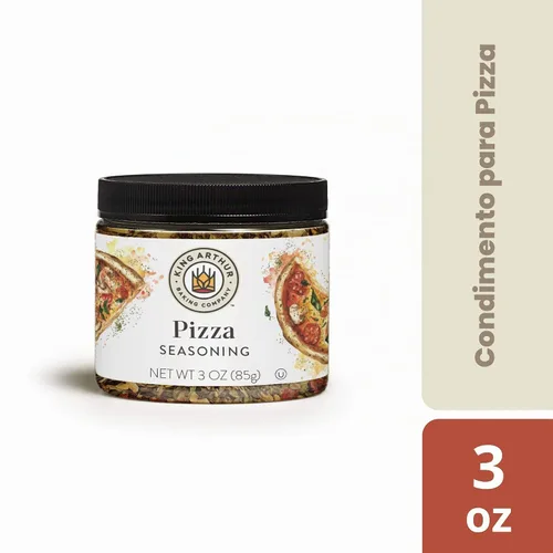 Vista 2 de King Arthur Flour Condimento para Pizza Hecho en Estados Unidos, Certificado Kosher, 3 Onzas