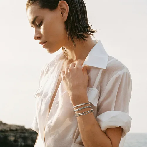 Vista 188 de Long tiantian Pulsera de oro gruesa para mujer, pulseras de oro delicadas, pulseras para mujer, pulseras apilables de eslabones de cadena