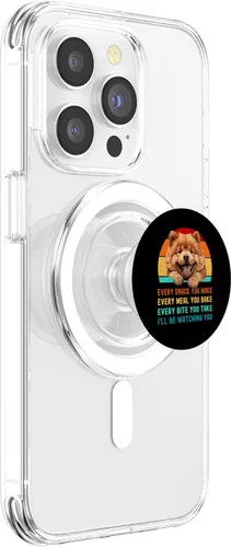 Vista 3 de Funny Chow Chow Puppy Dog Dad Mom Mama Christmas Presents PopSockets MagSafe PopGrip for iPhone