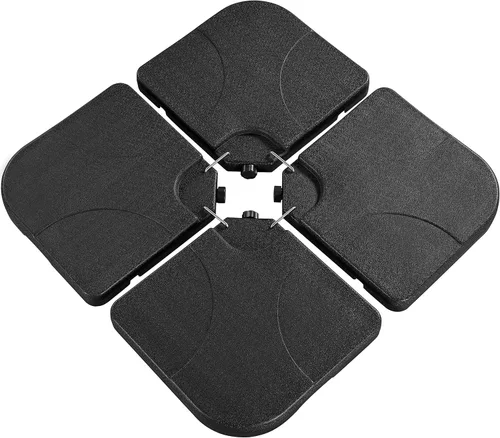 Vista 12 de Yaheetech 4 piezas de 200 libras voladizas con base de paraguas de agua o arena, soporte de mercado para patio con bloqueo en U con forma cuadrada
