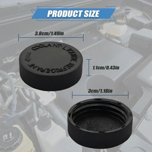 Vista 3 de NLQR Tapa de Depósito de Agua de Refrigerante del Radiador del Motor Negro, Compatible con Nissan Murano Rogue Versa Quest, Compatible con Infiniti