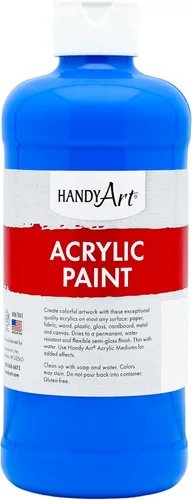 Vista 59 de Handy Art Pintura acrílica, juego de 12 colores, botellas de 16 onzas, acrílico líquido para estudiantes semibrillante, consistencia de flujo