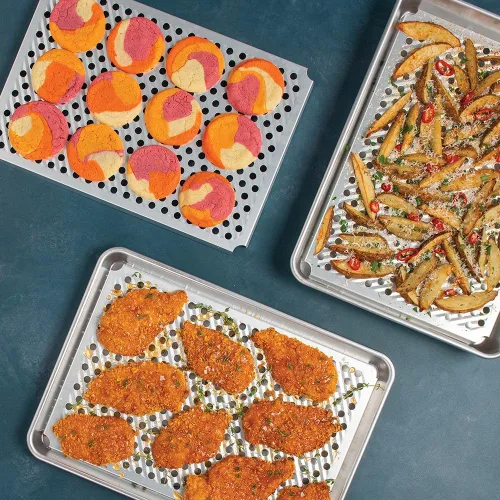 Vista 6 de Nordic Ware Naturals Media hoja con horno multiusos y estante de refrigeración