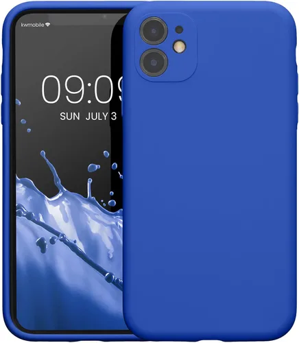 Vista 8 de kwmobile Funda compatible con Apple iPhone 11 - Funda delgada de silicona TPU - Acabado suave al tacto - Azul báltico