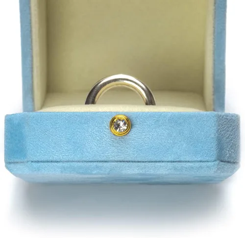 Vista 3 de Cotea - Caja para anillos con soporte de anillo protector y reutilizable para hacer que tu propuesta sea memorable con esta caja de anillo