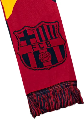 Vista 3 de Icon Sports Bufanda de fútbol con licencia oficial del FC Barcelona, unisex para adultos