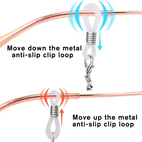Vista 2 de ONESING 4 Pcs Eyeglass Chains for Women Eyeglasses String Holder Glasses Strap Eyewear Chain Glasses Cord Lanyard Gift