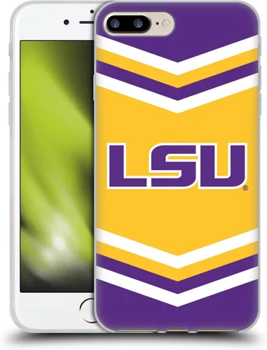 Vista 158 de Head Case Designs Funda de gel suave con licencia oficial de la Universidad Estatal de Louisiana LSU Camou compatible con Apple iPhone 7 Plus/iPhone