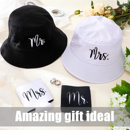 Vista 7 de Regalos de boda, incluyendo sombreros de cubo y fundas para latas, bonita combinación para regalo, diseño exquisito, calidad confiable