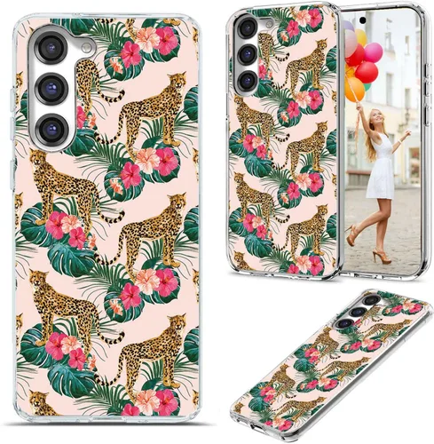 Vista 21 de Funda para Samsung Galaxy S23 Plus/S23+ - Funda protectora transparente de TPU suave a prueba de golpes con diseño de paraguas rojo de la torre Una