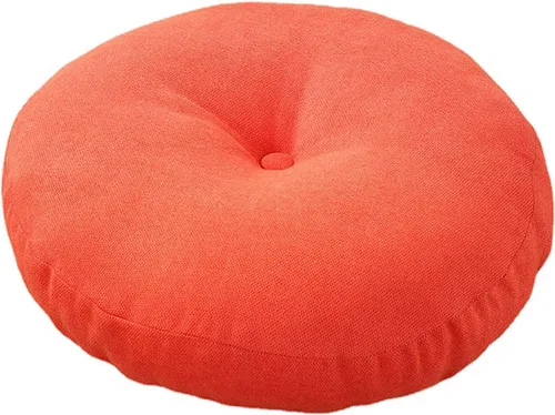 Vista 13 de Cojines de asiento redondos grandes, de lino y lino, estilo japonés, súper gruesos, cojines de meditación, futones para yoga, balcón, tatami