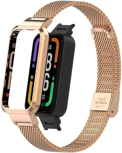 Vista 9 de Correa compatible con Xiaomi Redmi Smart Band Pro, Redmi Smart Band Pro de acero inoxidable, correas de repuesto de metal, accesorios para Xiaomi
