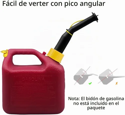 Vista 2 de Kit de repuesto de boquilla de gasolina angular a prueba de fugas con tapa de ventilación de junta, broca para lata de gas de estilo antiguo